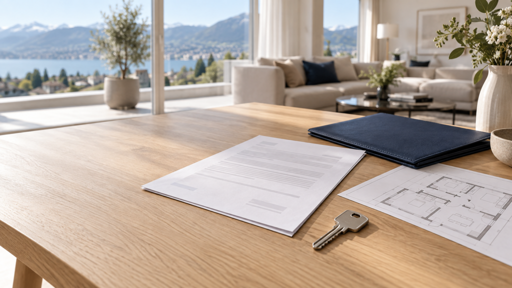 Finanzierungsnachweis und Immobilienschlüssel stehen für geprüfte Kaufinteressenten beim Immobilienverkauf.